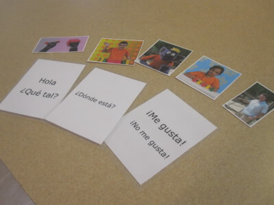Printed flashcards on a table. Image from The Fruit of Her Hands.