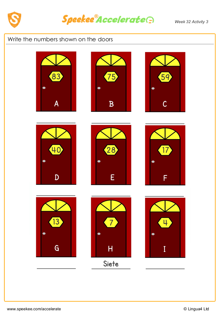 Printable Door Numbers