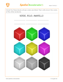Spanish Printable: Colors