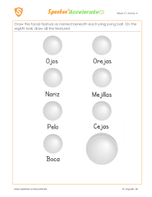 Spanish Printable: Ping Pong Faces!