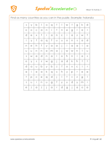 Spanish Printable: Countries wordsearch
