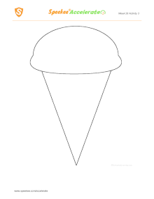 Spanish Printable: Ice cream cone template