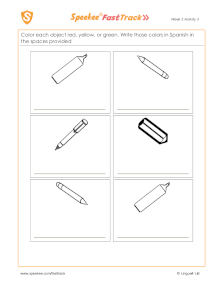 Spanish Printable: Coloring worksheet