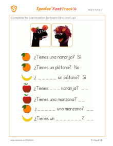 Spanish Printable: Complete the conversation