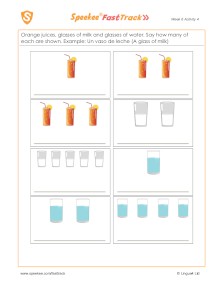 Spanish Printable: How many of each drink?