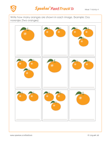 Spanish Printable: How many oranges?