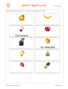 Spanish Printable: Name the fruits