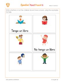 Spanish Printable: I have / I don't have