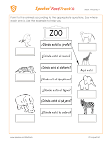 Spanish Printable: Point to the animals