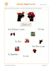 Spanish Printable: Who is who?