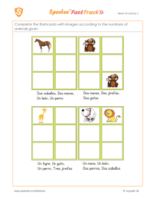 Spanish Printable: Draw in the animals
