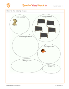 Spanish Printable: Draw the missing objects