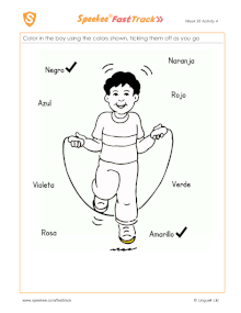 Spanish Printable: Coloring practice