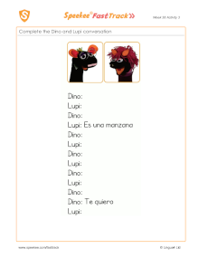Spanish Printable: Complete the conversation