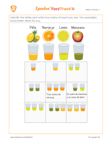 Spanish Printable: Fruity drinks