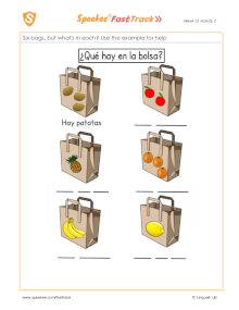 Spanish Printable: What's in the bag?
