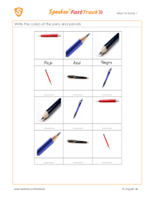 Spanish Printable: Blue, black and red