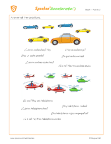 Spanish Printable: Transport questions