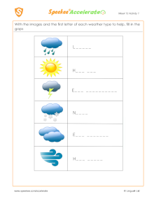 Spanish Printable: Weather symbols