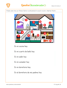 Spanish Printable: What's in the room?