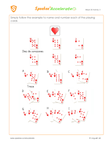 Spanish Printable: Cards of hearts