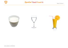 Spanish Printable: Pictures of agua, leche and zumo de naranja