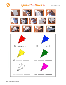 Spanish Printable: How to make a paper aeroplane