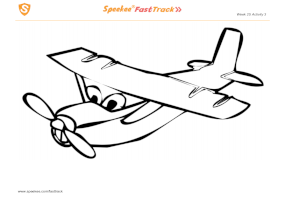 Spanish Printable: Drawing of aeroplane
