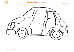 Spanish Printable: Drawing of car