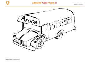 Spanish Printable: Drawing of bus