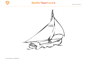 Spanish Printable: Drawing of boat
