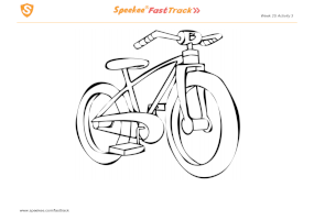 Spanish Printable: Drawing of bike