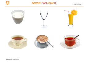 Spanish Printable: Pictures of hot and cold drinks